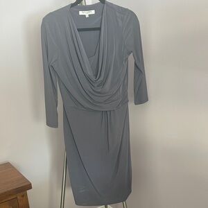 Evan Picone Gray Long Sleeve Dress